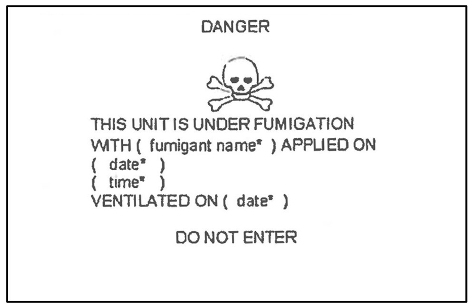 image - 31 The illustration and description after the subheading “FUMIGATION SIGN” in the appendix to Part 4 of the Regulations are replaced by the following: