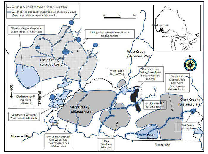 Figure 1: The Rainy River Project map