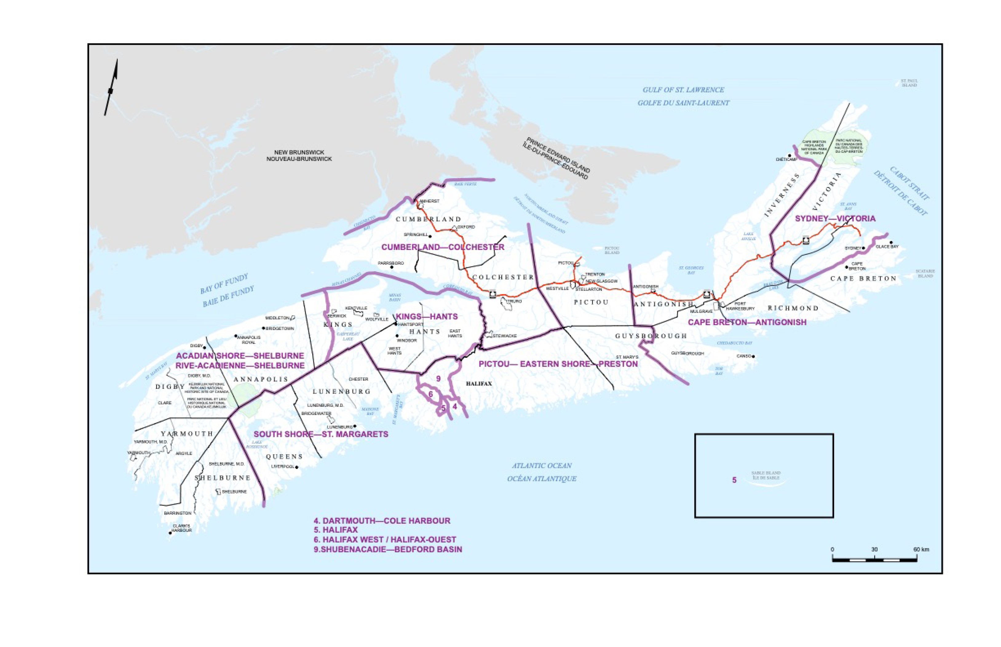 Carte 1 Nouvelle-Écosse