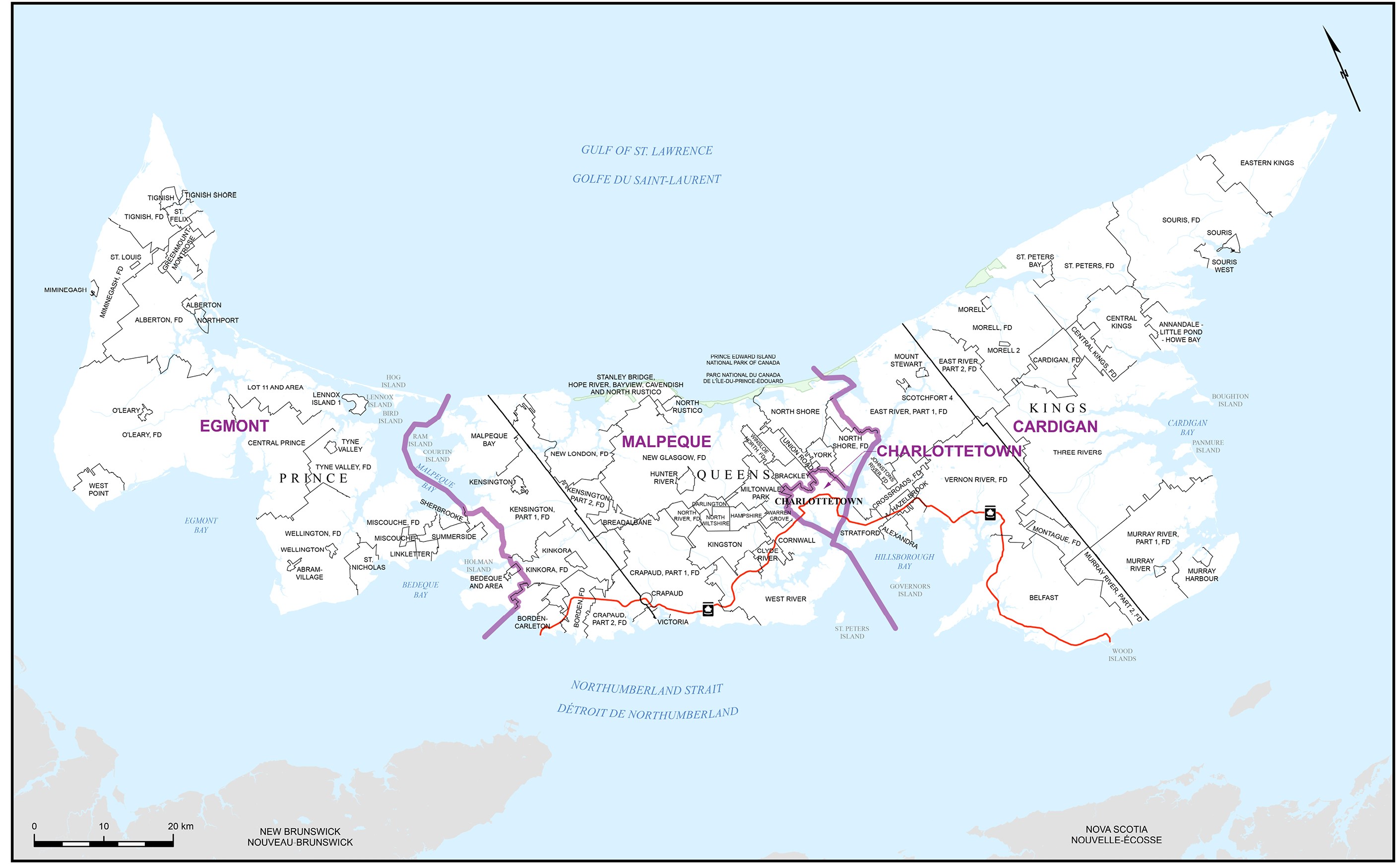 Map - Prince Edward Island / Carte - Île-du-Prince-Édouard