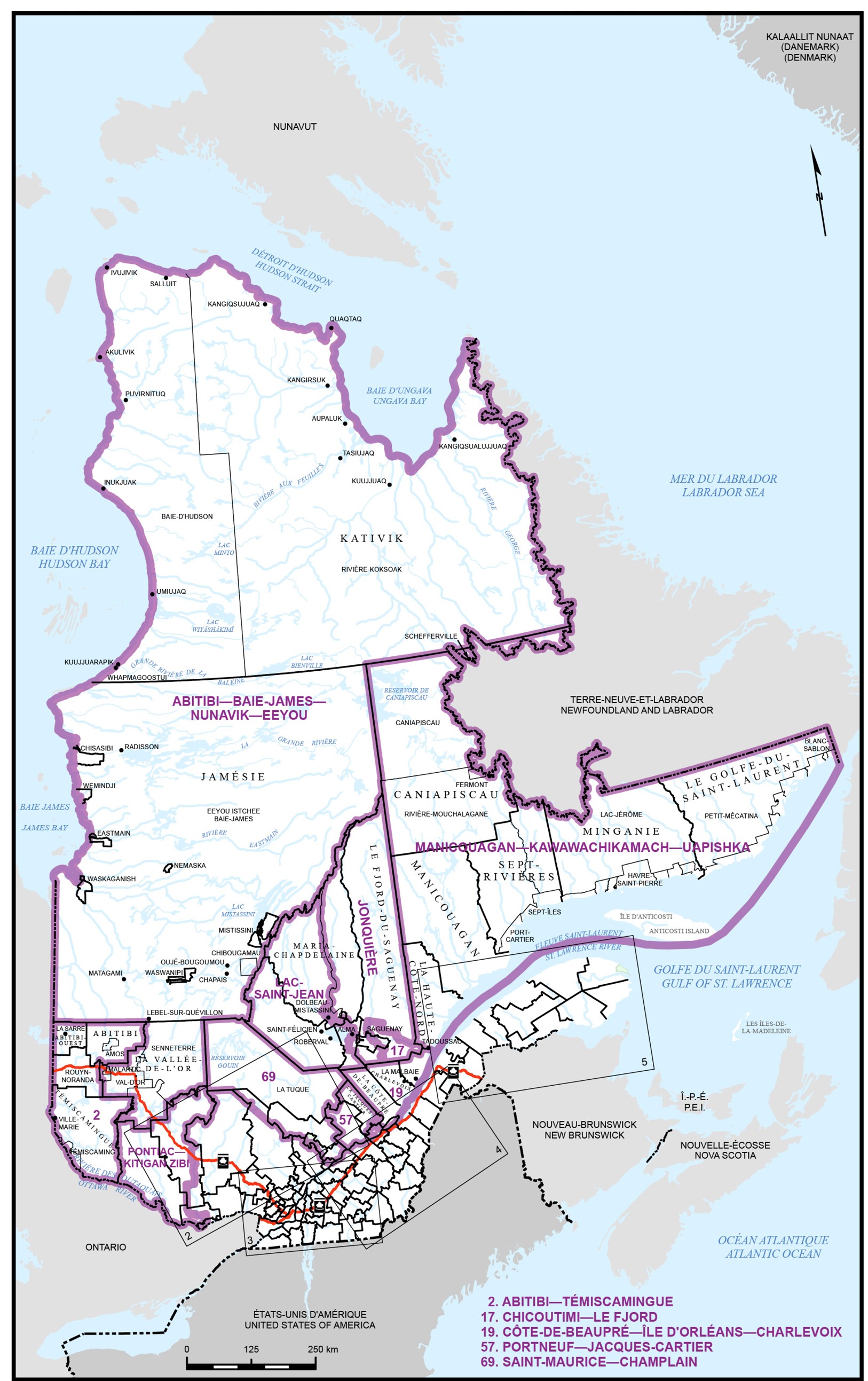Carte 1 - Province de Québec