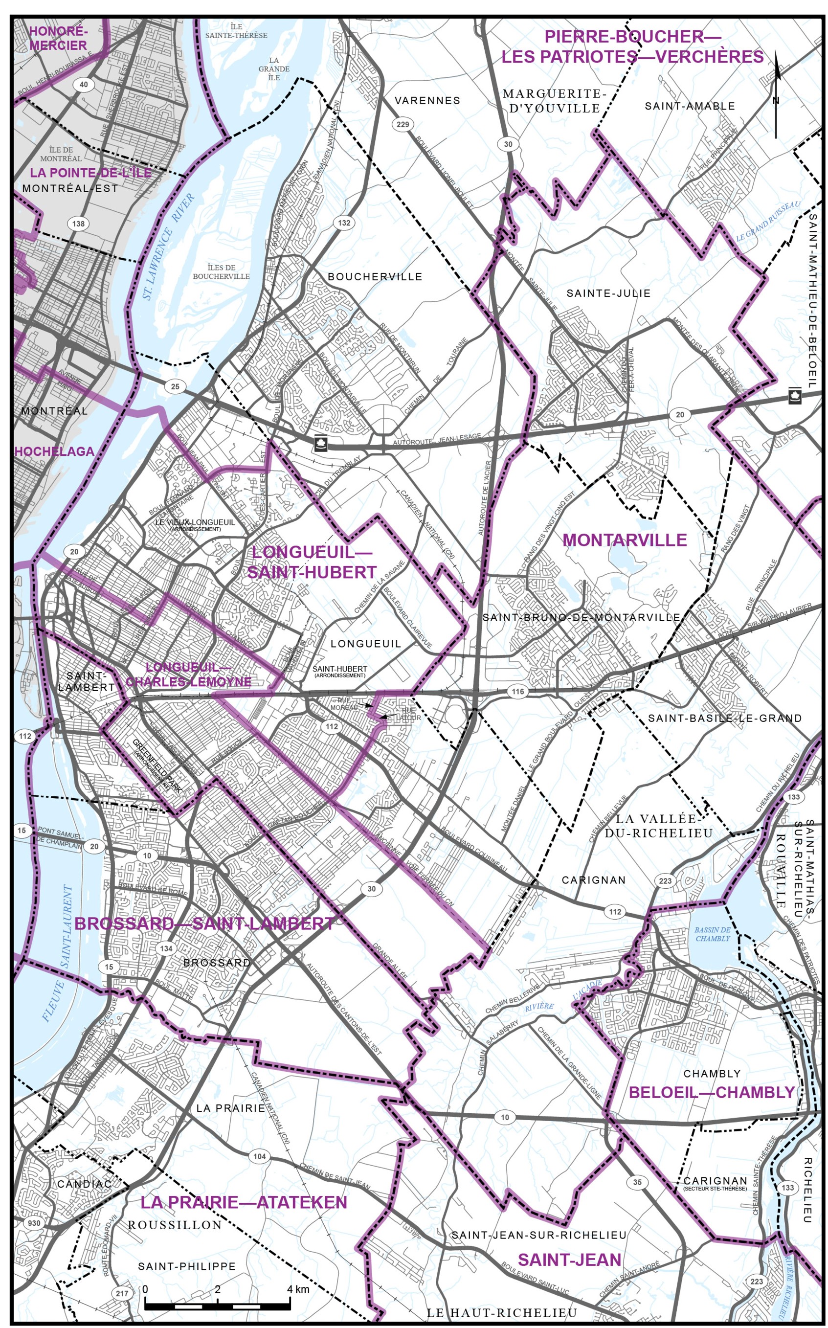 Carte 10 - Ville de Longueuil et les environs