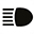 Symbole montrant, en silhouette, la vue latérale gauche d’un réflecteur parabolique émettant cinq lignes droites qui sont parallèles et horizontales.