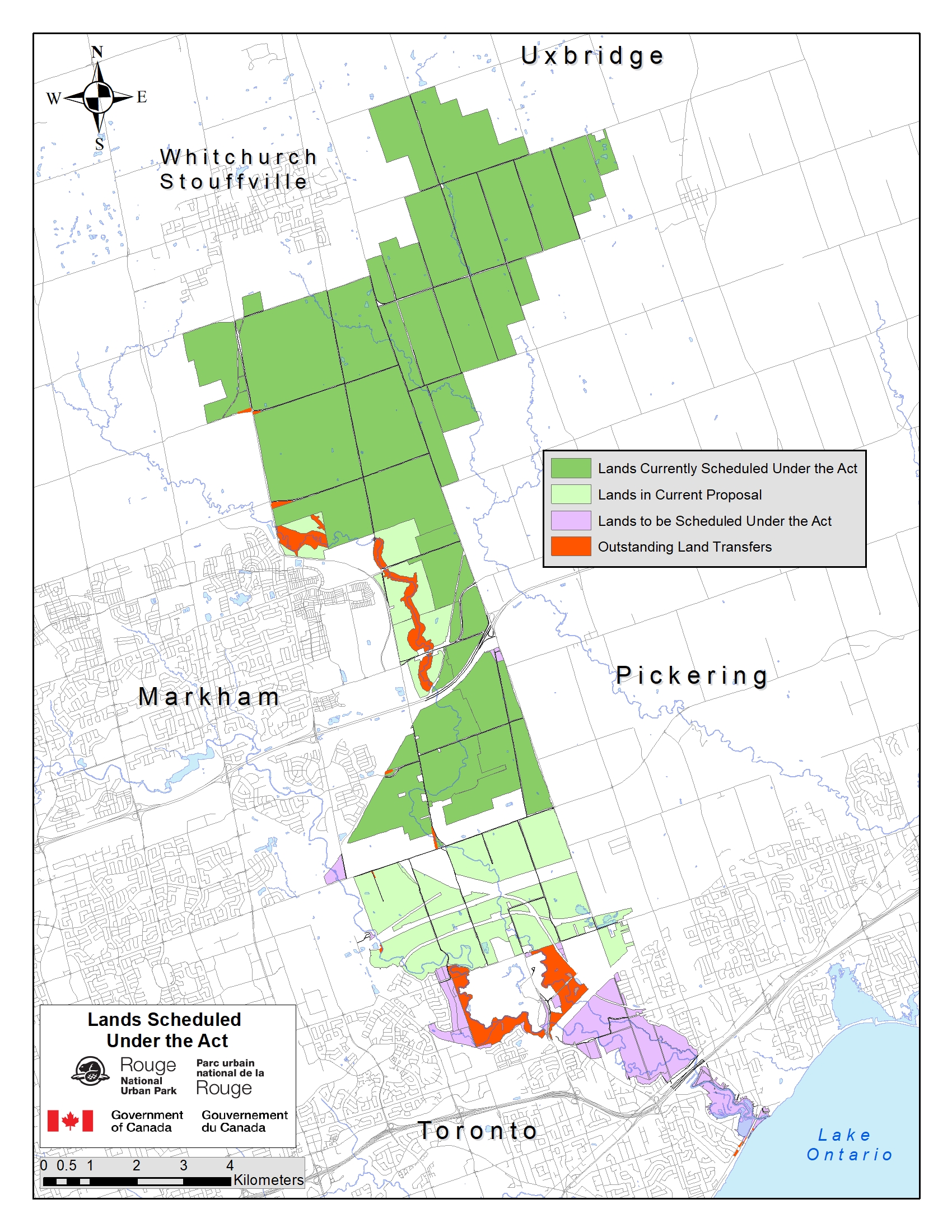 Figure 1: Toronto Lands Transferring  – Text version below the image