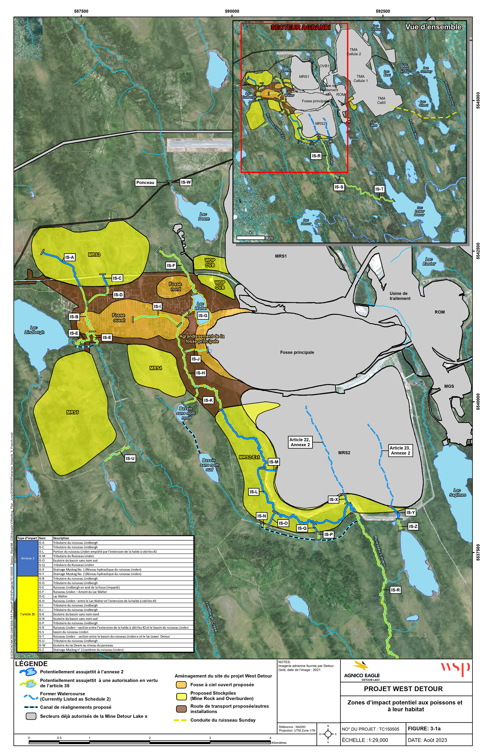 Figure 2 : Emplacement des plans d’eau qui seront inscrits à l’annexe 2 du REMMMD – Version textuelle en dessous de l'image